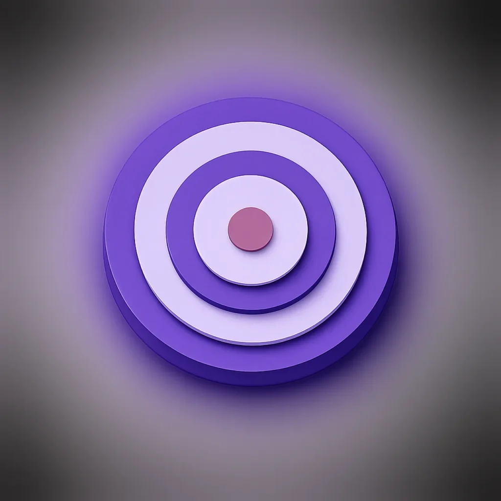 No deposit bonus non GamStop casinos illustrated as concentric papercraft value-token medallion in Material You purple