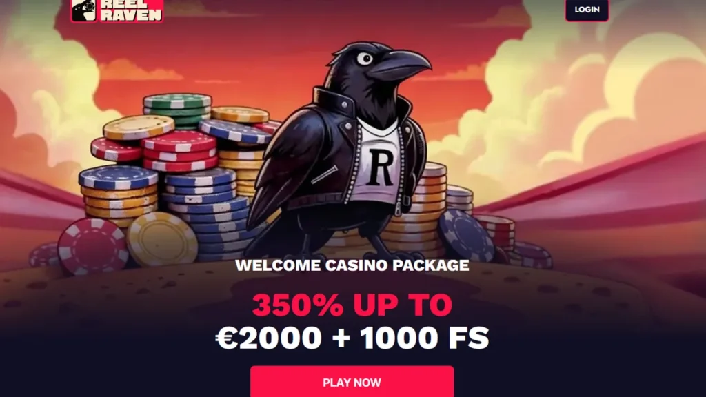 Reel Raven casino non-GamStop hero image showing raven-themed VIP casino for UK players